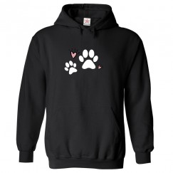 Dog Paws Unisex Classic Kids and Adults Pullover Hoodie for Dog Lovers